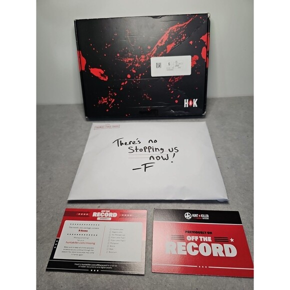 Hunt A Killer Off The Record Episode 5 Mystery Game NEW Sealed Envelope - Picture 1 of 6